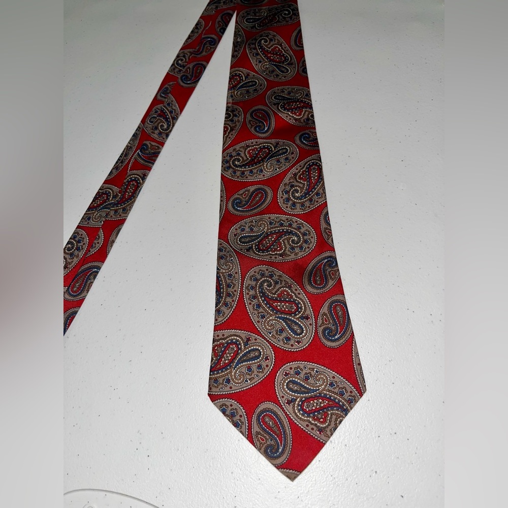 Handmade in Italy Abstract Paisley Boho Tie